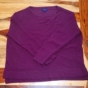 Splendid plum colored long-sleeved knit top